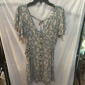 Band of Gypsies Blue Floral Dress
